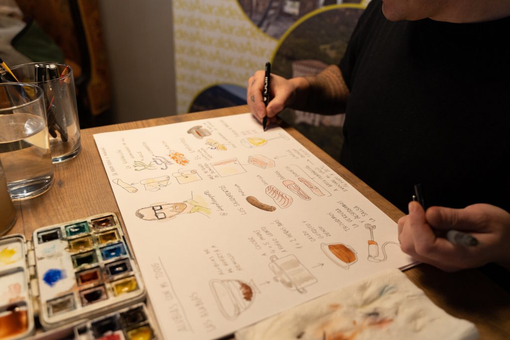 Showcooking de Jorge Romero en la Bodega Artomaña