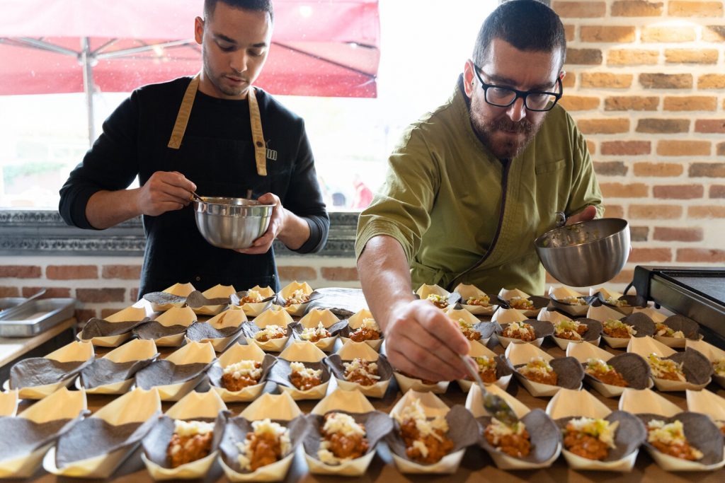 Showcooking de Jorge Romero en la Bodega Artomaña